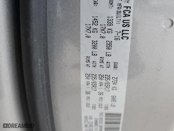 2017 Chrysler Pacifica Touring-L with VIN 2C4RC1BGXHR539662, listed as a Copart auction lot 88686345 with 142,399 mi miles and Salvage Title. Bid and sale history available at carsss.com. Image 13.