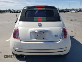 2012 FIAT 500 Gucci with VIN 3C3CFFER4CT271886, listed as a Copart auction lot 47859275 with 104,608 mi miles and Salvage Title. Bid and sale history available at carsss.com. Image 6.