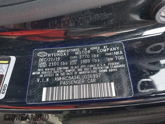 2020 Hyundai Venue SEL с VIN KMHRC8A34LU036997, выставлен на аукционе IAAI как лот 42186229 с пробегом 32 722 миль миль и . История ставок и продаж доступна на DreamBid. Изображение 9.