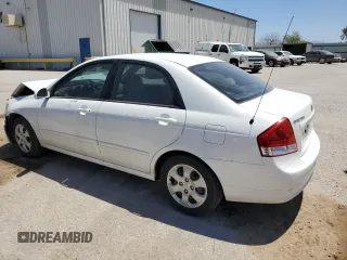 2008 Kia Spectra EX z VIN KNAFE121685506287, wystawiony jako Copart lot #58065295 z przebiegiem 181 686 mil mil oraz Szkoda całkowita • Salvage title. Historia ofert i sprzedaży dostępna na DreamBid. Obrazek 2.