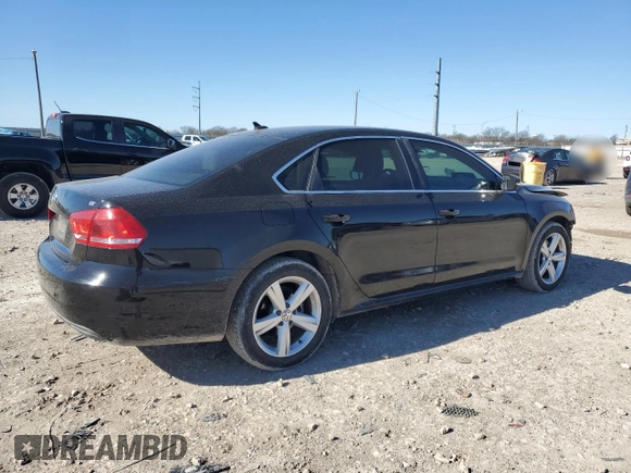 2013 Volkswagen Passat SE with VIN 1VWBH7A30DC130963, listed as a Copart auction lot 47929415 with 176,137 mi miles and Salvage Title. Bid and sale history available at carsss.com. Image 3.