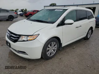 2014 Honda Odyssey EX-L z VIN 5FNRL5H65EB041737, wystawiony jako Copart lot #59266375 z przebiegiem 155 000 mil mil oraz Szkoda całkowita • Salvage title. Historia ofert i sprzedaży dostępna na DreamBid. Obrazek 1.