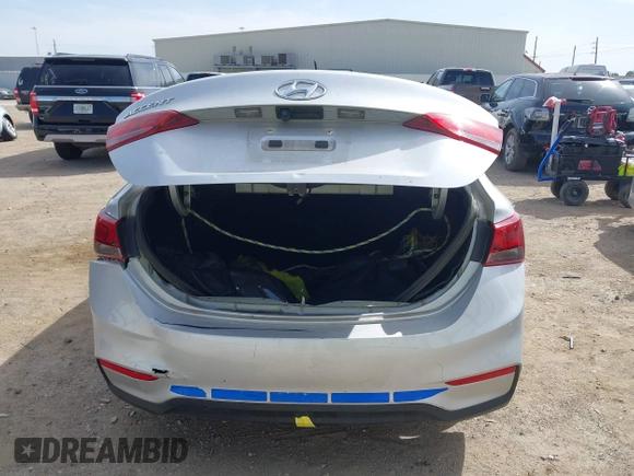 2022 Hyundai Accent SEL with VIN 3KPC24A69NE187223, listed as a IAAI auction lot 41786275 with 36,799 mi miles. Bid and sale history available at carsss.com. Image 16.