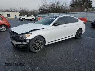 2018 Genesis G80 Sport with VIN KMHGN4JB7JU268654, listed as a Copart auction lot 85464304 with 72,385 mi miles and Salvage Title. Bid and sale history available at DreamBid. Image 1.