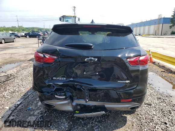 2020 Chevrolet Blazer Premier with VIN 3GNKBLRS1LS667740, listed as a Copart auction lot 63771195 with 57,679 mi miles and Salvage title. Bid and sale history available at DreamBid. Image 6.