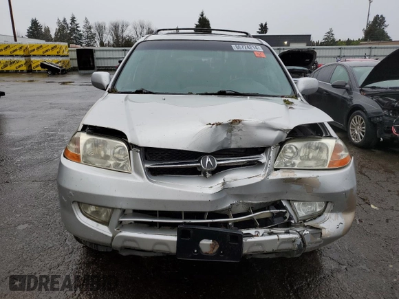 2001 Acura MDX with VIN 2HNYD18291H529036, listed as a Copart auction lot 86724214 with 0 mi miles and Salvage Title. Bid and sale history available at carsss.com. Image 5.