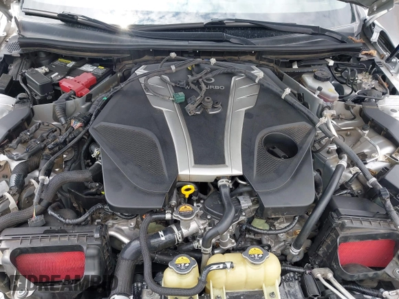 2018 Infiniti Q50 Red Sport 400 with VIN JN1FV7AR8JM481498, listed as a IAAI auction lot 42673176 with 100,332 mi miles and . Bid and sale history available at DreamBid. Image 10.