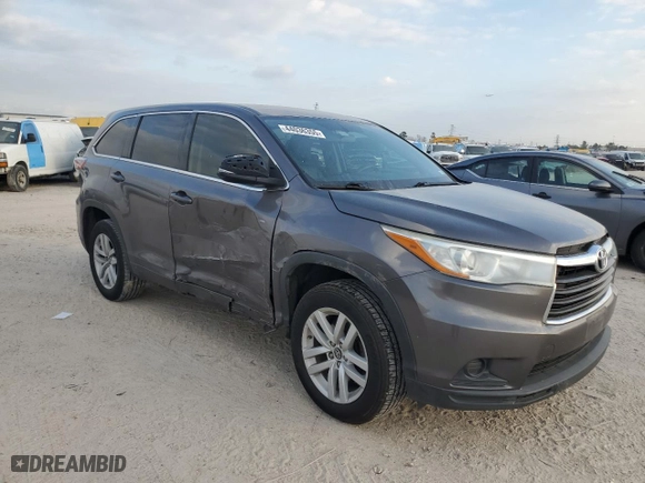 2016 Toyota Highlander LE with VIN 5TDZARFH8GS022678, listed as a Copart auction lot 44036355 with 171,630 mi miles and Salvage Title. Bid and sale history available at carsss.com. Image 4.