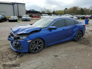 2021 Honda Civic Sedan Sport with VIN 2HGFC2F83MH505088, listed as a Copart auction lot 50549545 with 68,234 mi miles and Salvage Title. Bid and sale history available at carsss.com. Image 1.