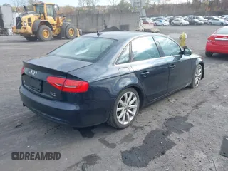 2013 Audi A4 Premium Plus with VIN WAUFFAFL2DN034768, listed as a IAAI auction lot 40727577 with 215,069 mi miles. Bid and sale history available at carsss.com. Image 4.