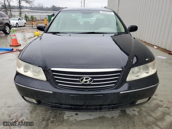 2007 Hyundai Azera SE with VIN KMHFC46F17A231820, listed as a Copart auction lot 46066755 with 56,813 mi miles and Salvage Title. Bid and sale history available at carsss.com. Image 5.