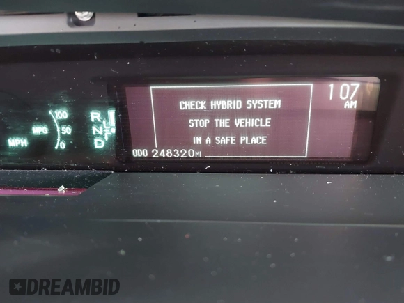 2012 Toyota Prius One with VIN JTDKN3DU9C5430075, listed as a IAAI auction lot 41791548 with 248,320 mi miles. Bid and sale history available at carsss.com. Image 16.
