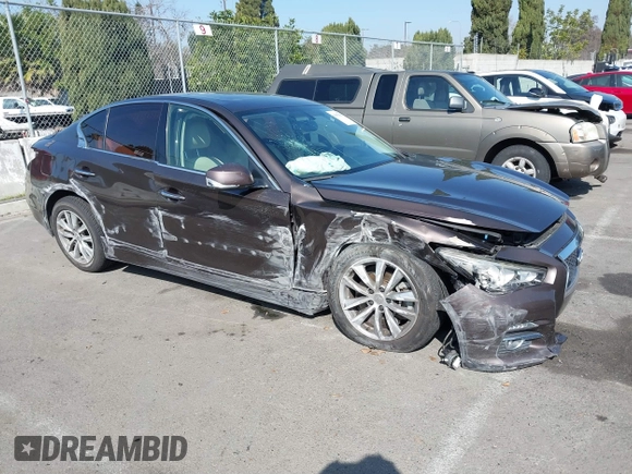 2014 Infiniti Q50 с VIN JN1BV7AP8EM670333, выставлен на аукционе IAAI как лот 41670015 с пробегом 59 427 миль миль и . История ставок и продаж доступна на DreamBid. Изображение 1.