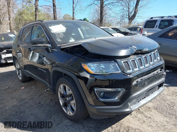 2018 Jeep Compass Limited with VIN 3C4NJDCB1JT397147, listed as a IAAI auction lot 41853649 with 122,672 mi miles. Bid and sale history available at carsss.com. Image 1.