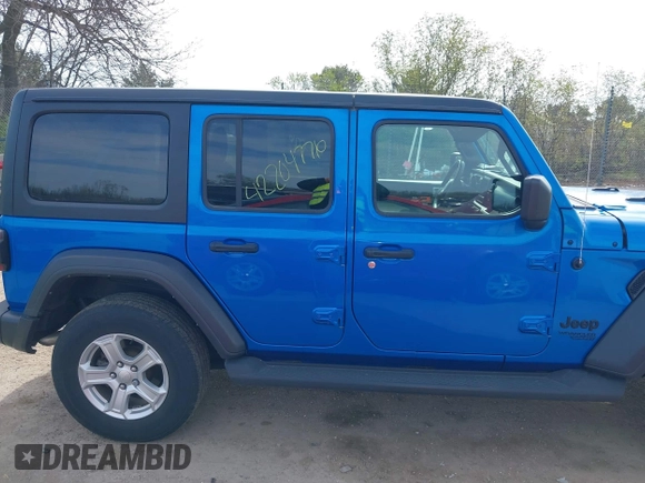 2021 Jeep Wrangler Unlimited Sport S z VIN 1C4HJXDG4MW743151, wystawiony jako IAAI lot #42204776 z przebiegiem 42 363 mil mil oraz . Historia ofert i sprzedaży dostępna na DreamBid. Obrazek 13.