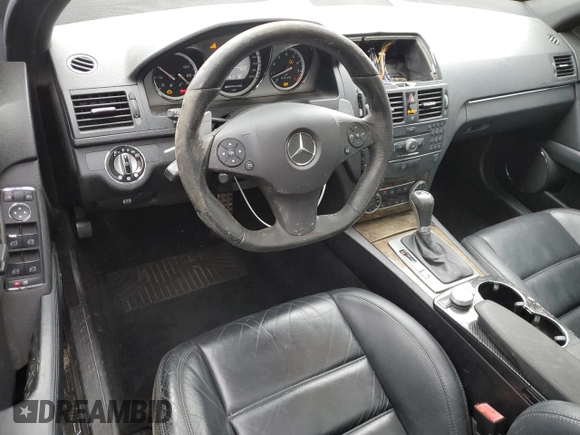 2009 Mercedes-Benz C 63 AMG with VIN WDDGF77X29F200760, listed as a Copart auction lot 42712085 with 190,527 mi miles and Salvage Title. Bid and sale history available at DreamBid. Image 8.