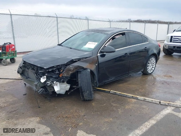 2011 Buick Regal CXL Turbo TO2 with VIN W04GW5EV1B1075800, listed as a IAAI auction lot 41677775 with 190,205 mi miles. Bid and sale history available at carsss.com. Image 2.