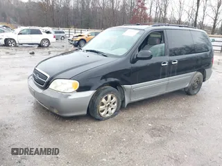 2005 Kia Sedona LX with VIN KNDUP132356703354, listed as a IAAI auction lot 41529197 with 1 mi miles. Bid and sale history available at carsss.com. Image 2.