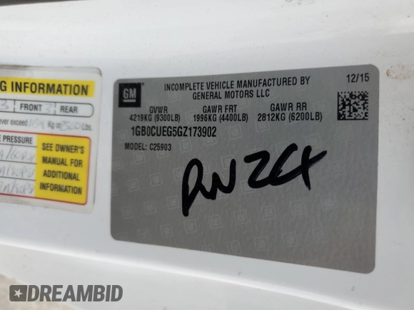 2016 Chevrolet Silverado 1500 with VIN 1GB0CUEG5GZ173902, listed as a Copart auction lot 43000865 with 140,032 mi miles and Salvage Title. Bid and sale history available at DreamBid. Image 12.