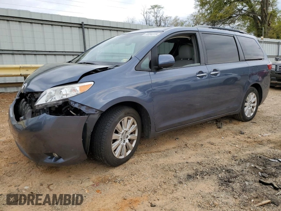 2015 Toyota Sienna Ltd with VIN 5TDDK3DC1FS118792, listed as a Copart auction lot 53094225 with 119,132 mi miles and Salvage Title. Bid and sale history available at carsss.com. Image 1.