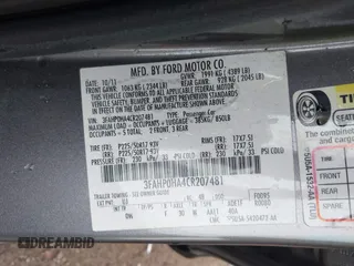 2012 Ford Fusion SE with VIN 3FAHP0HA4CR207481, listed as a IAAI auction lot 42308969 with 198,735 mi miles and . Bid and sale history available at DreamBid. Image 9.