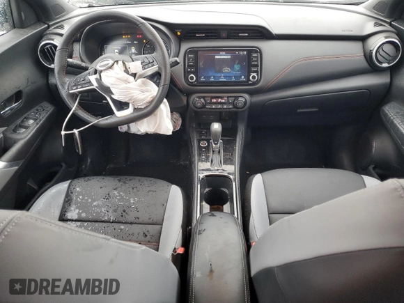 2024 Nissan Kicks SR with VIN 3N1CP5DV3RL570699, listed as a Copart auction lot 43344445 with 13,763 mi miles and Salvage Title. Bid and sale history available at DreamBid. Image 8.