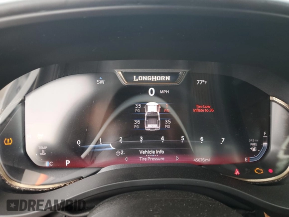 2023 Ram 1500 Longhorn with VIN 1C6SRFKT6PN549473, listed as a Copart auction lot 54166445 with 45,676 mi miles and Salvage title. Bid and sale history available at DreamBid. Image 9.