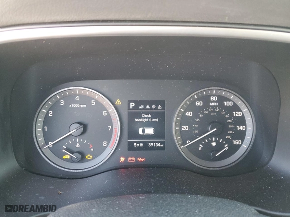 2020 Hyundai Tucson SEL with VIN KM8J33AL8LU166054, listed as a Copart auction lot 45563145 with 39,134 mi miles and Salvage Title. Bid and sale history available at carsss.com. Image 9.