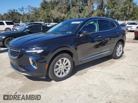 2021 Buick Envision Preferred with VIN LRBFZMR46MD105023, listed as a Copart auction lot 45680185 with 61,074 mi miles and Salvage Title. Bid and sale history available at carsss.com. Image 1.