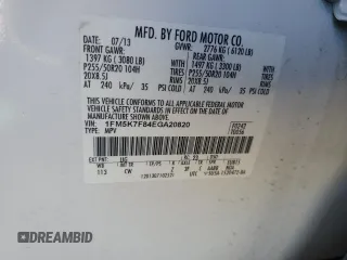 2014 Ford Explorer Limited z VIN 1FM5K7F84EGA20820, wystawiony jako Copart lot #80150724 z przebiegiem 203 011 mil mil oraz Szkoda całkowita • Salvage title. Historia ofert i sprzedaży dostępna na DreamBid. Obrazek 15.