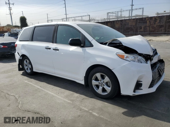2019 Toyota Sienna L with VIN 5TDZZ3DC2KS003341, listed as a Copart auction lot 79561454 with 55,775 mi miles and Salvage Title. Bid and sale history available at carsss.com. Image 4.