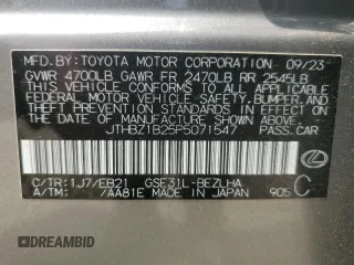 2023 Lexus IS with VIN JTHBZ1B25P5071547, listed as a Copart auction lot 70596604 with 3,672 mi miles and Salvage Title. Bid and sale history available at carsss.com. Image 13.