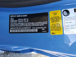 2018 BMW M4 z VIN WBS4Y9C50JAA85547, wystawiony jako Copart lot #45412975 z przebiegiem Nie podano mil oraz Szkoda całkowita • Salvage title. Historia ofert i sprzedaży dostępna na DreamBid. Obrazek 14.