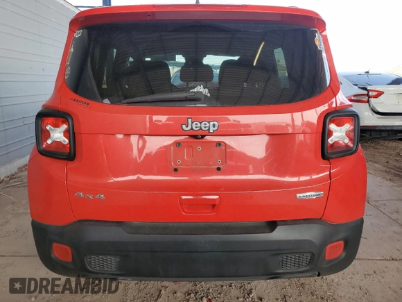 2018 Jeep Renegade Altitude with VIN ZACCJBBB9JPH96697, listed as a Copart auction lot 51349565 with 61,378 mi miles and Salvage title. Bid and sale history available at DreamBid. Image 6.