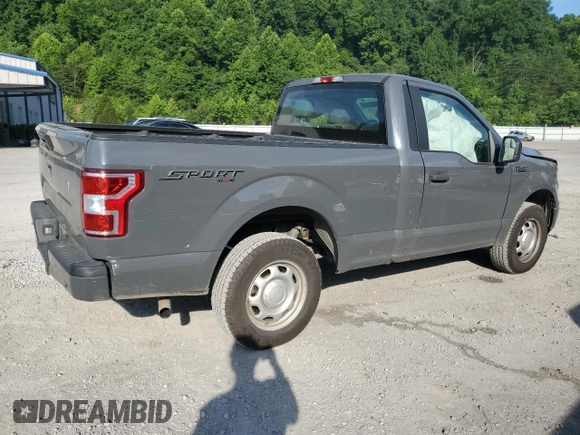 2018 Ford F-150 XL with VIN 1FTMF1EB6JFC99427, listed as a Copart auction lot 59762874 with 44,549 mi miles and Salvage Title. Bid and sale history available at carsss.com. Image 3.