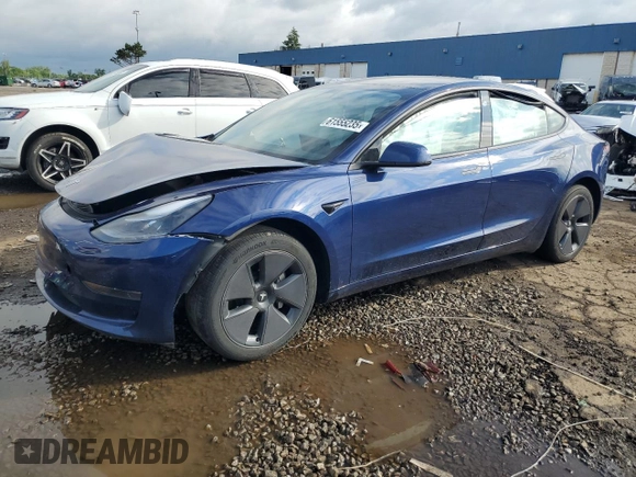 2023 Tesla Model 3 z VIN 5YJ3E1EA3PF627177, wystawiony jako Copart lot #61555235 z przebiegiem 22 340 mil mil oraz Czysty tytuł • Clean title. Historia ofert i sprzedaży dostępna na DreamBid. Obrazek 1.