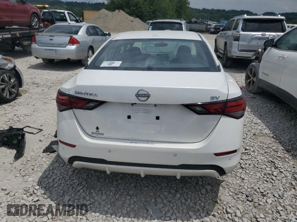 2024 Nissan Sentra SV with VIN 3N1AB8CV1RY223092, listed as a Copart auction lot 59723284 with 29,630 mi miles and Salvage Title. Bid and sale history available at carsss.com. Image 6.