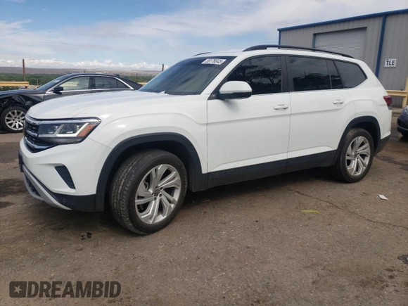 2021 Volkswagen Atlas SE with VIN 1V2HR2CA4MC583846, listed as a Copart auction lot 56176645 with 75,026 mi miles and Salvage title. Bid and sale history available at DreamBid. Image 1.