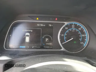 2019 Nissan LEAF SV with VIN 1N4AZ1CP4KC301595, listed as a Copart auction lot 57105005 with 70,589 mi miles and Salvage title. Bid and sale history available at DreamBid. Image 9.