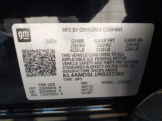 2024 Buick Encore GX Sport Touring with VIN KL4AMDSL1RB217382, listed as a IAAI auction lot 41846201 with 8,598 mi miles and . Bid and sale history available at DreamBid. Image 9.