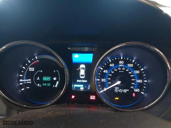 2014 Hyundai Sonata Hybrid with VIN KMHEC4A4XEA113716, listed as a IAAI auction lot 40488884 with 154,548 mi miles. Bid and sale history available at carsss.com. Image 7.