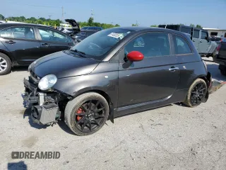 2015 FIAT 500 Abarth with VIN 3C3CFFFH8FT689961, listed as a Copart auction lot 61400335 with 115,665 mi miles and Salvage title. Bid and sale history available at DreamBid. Image 1.