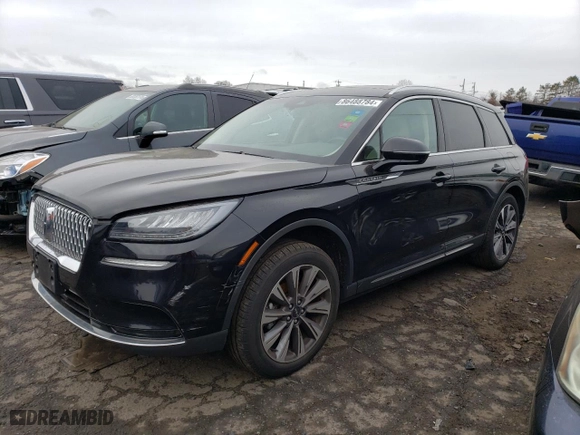 2021 Lincoln Corsair Reserve with VIN 5LMCJ2D94MUL22792, listed as a Copart auction lot 86488784 with 33,677 mi miles and Salvage Title. Bid and sale history available at carsss.com. Image 1.