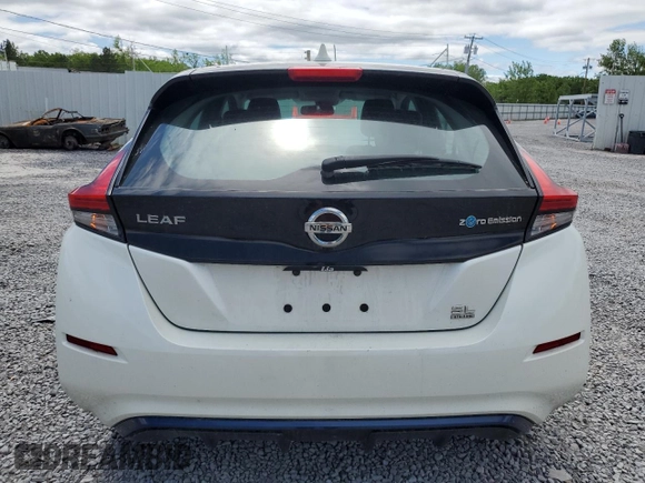 2019 Nissan LEAF SL Plus with VIN 1N4BZ1CP5KC317891, listed as a Copart auction lot 57491825 with 88,841 mi miles and Salvage title. Bid and sale history available at DreamBid. Image 6.