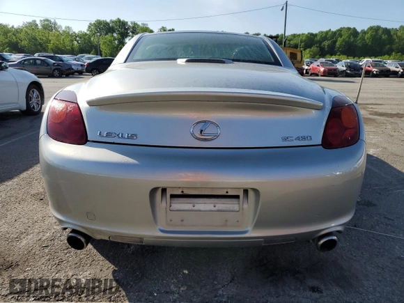 2002 Lexus SC with VIN JTHFN48Y020014026, listed as a Copart auction lot 51959624 with 210,155 mi miles and Salvage Title. Bid and sale history available at carsss.com. Image 6.