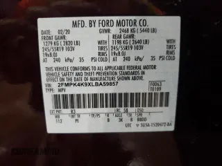 2020 Ford Edge Titanium z VIN 2FMPK4K9XLBA59857, wystawiony jako Copart lot #63559295 z przebiegiem Nie podano mil oraz Szkoda całkowita • Salvage title. Historia ofert i sprzedaży dostępna na DreamBid. Obrazek 13.