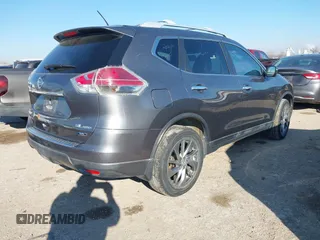 2014 Nissan Rogue S with VIN 5N1AT2MV8EC795457, listed as a IAAI auction lot 41614707 with 129,630 mi miles. Bid and sale history available at carsss.com. Image 4.