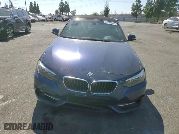 2016 BMW 2 Series 228i with VIN WBA1K9C52GV322739, listed as a Copart auction lot 73714944 with 132,853 mi miles and Salvage Title. Bid and sale history available at carsss.com. Image 10.