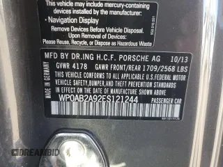 2014 Porsche 911 Carrera S with VIN WP0AB2A92ES121244, listed as a Copart auction lot 79323724 with 36,074 mi miles and Salvage Title. Bid and sale history available at carsss.com. Image 14.