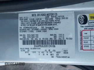 2012 Ford Fusion SEL with VIN 3FAHP0JG3CR124106, listed as a IAAI auction lot 41731000 with 156,515 mi miles. Bid and sale history available at carsss.com. Image 9.